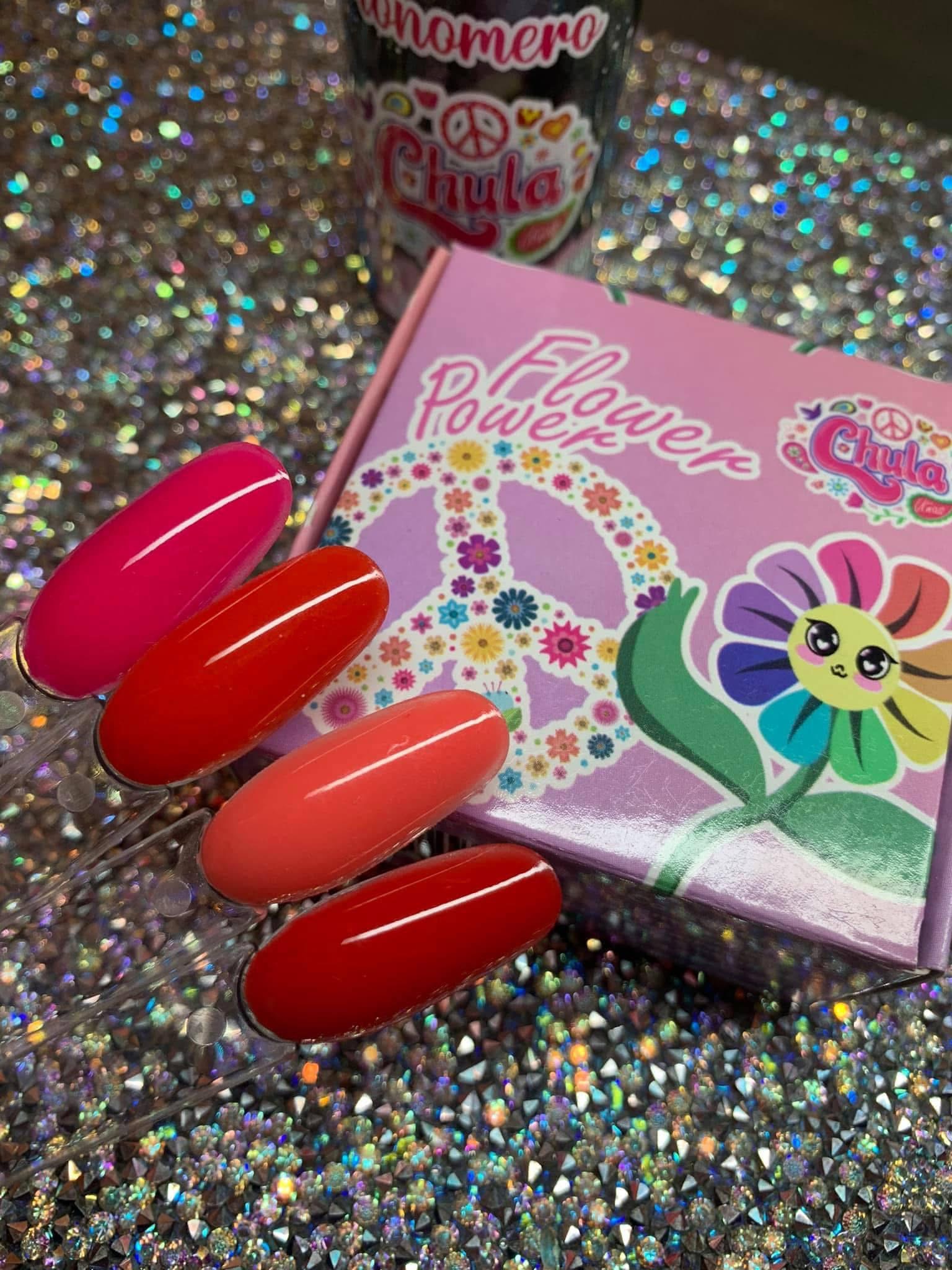 COLECCIÓN ACRÍLICOS FLOWER POWER CHULA