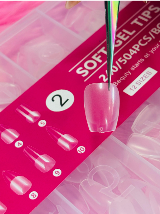 TIPS #2 SOFT GEL COFFIN XS 240PCS